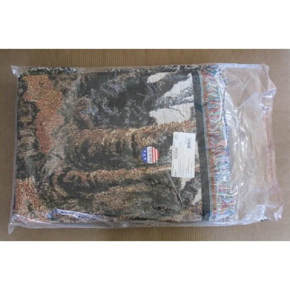 New Cat Cotton Afghan Throw Blanket Charles Wysocki Too Pooped Wall Decor Art
